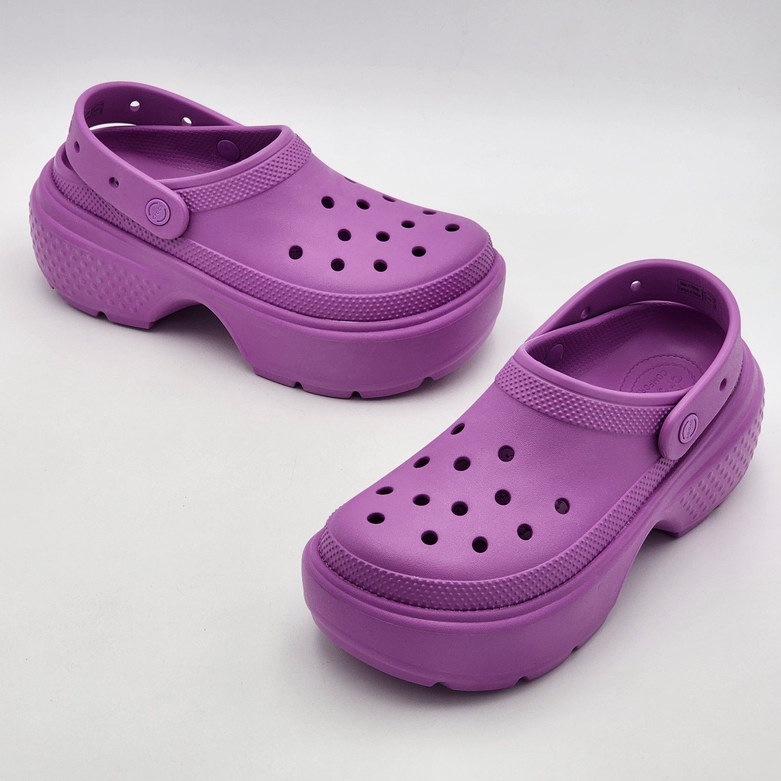 Crocs Stomp Platform Clogs Bubble Purple Pink Unisex Size 10 W 8 M Nwt